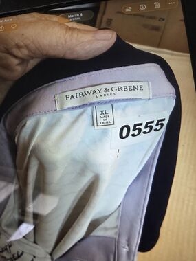 Fairway & Greene Ladies XL Golf Glove - Black with Light Lavender Trim